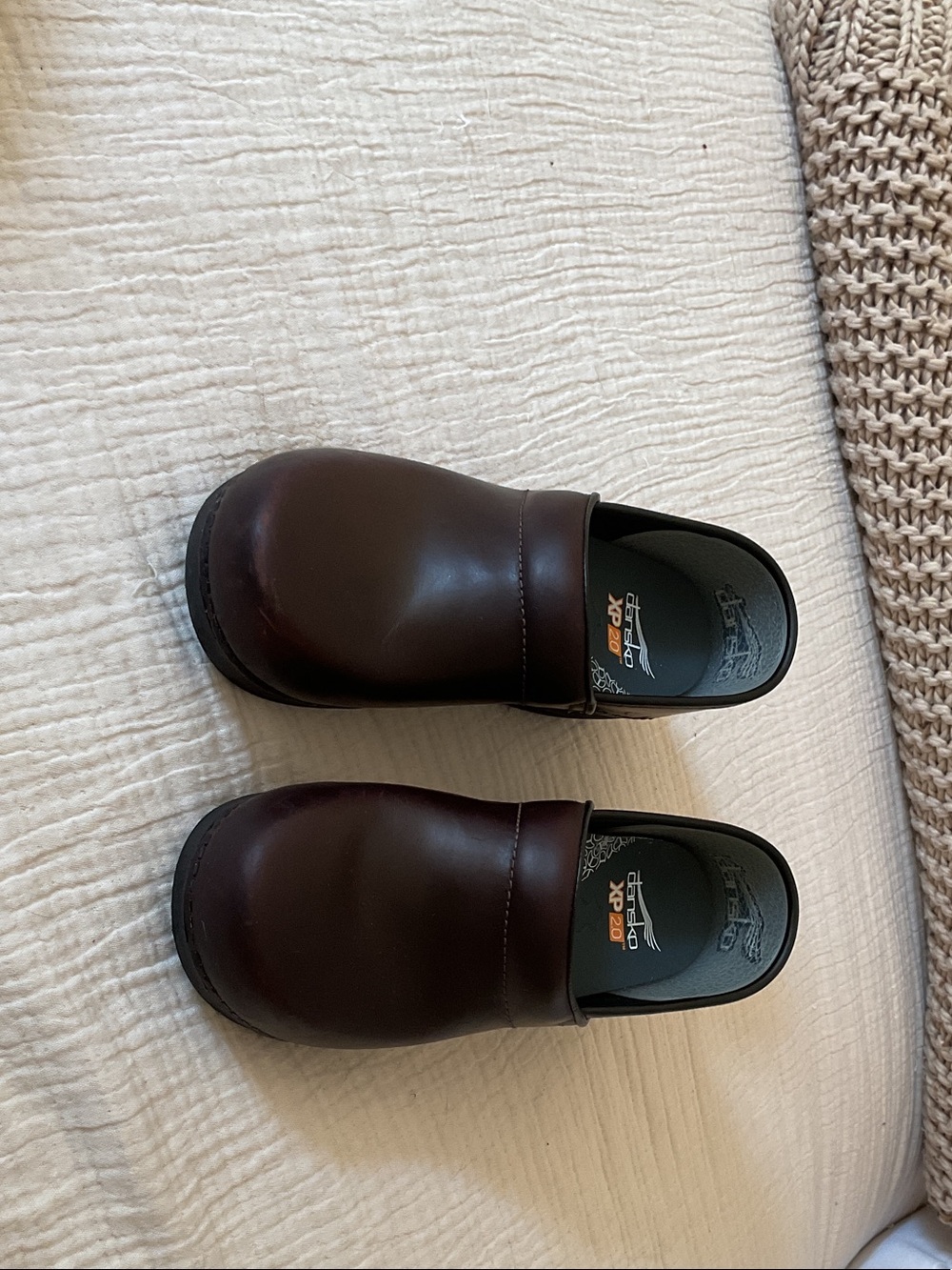 Dansko women’s Slip-On Clogs in Dark Brown Leather